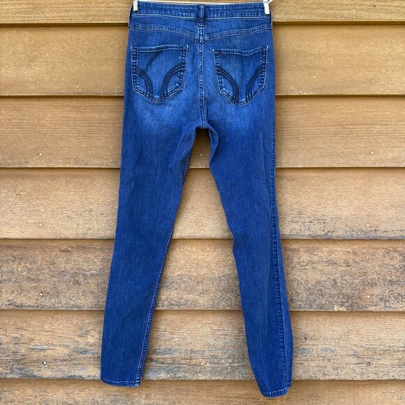 Hollister Dark Blue Skinny Jegging Jeans Size 5 - Picture 4 of 14